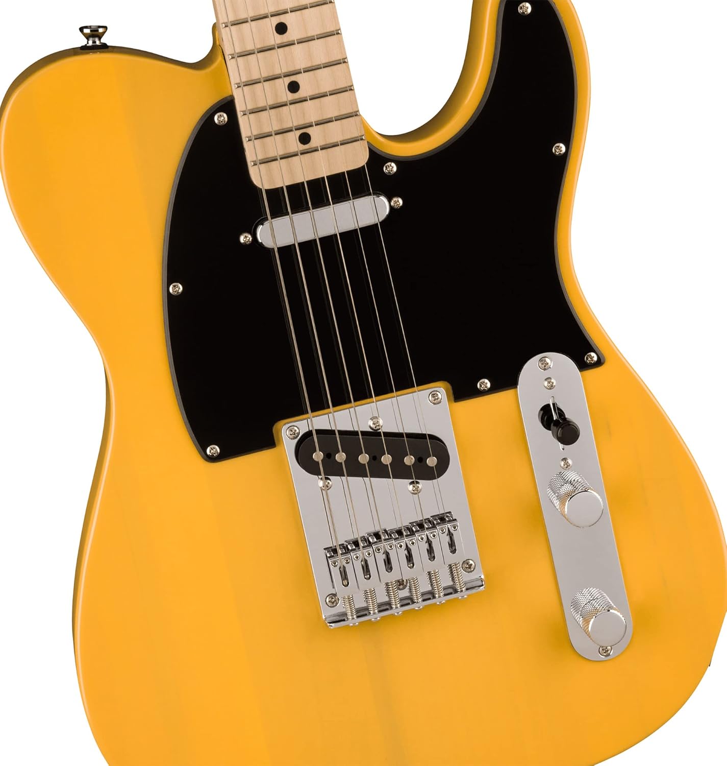Fender Squier Sonic Telecaster - Butterscotch Blonde Bundle with Tuner, Strap, Picks, and Austin Bazaar Guitar DVD