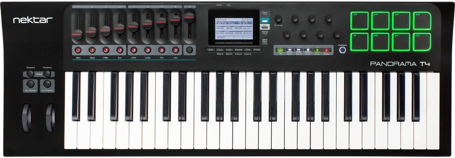 Nektar Panorama T4 - USB MIDI Controller Keyboard with Nektar DAW Integration + Nektarine PlugIn Control,Black