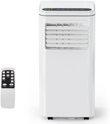 10000 BTU Portable Air Conditioner,3 in 1 AC Unit Cools 450 Sq Ft Rooms with Remote Control&LED Display,Ac Unit with 24 Hour Timer,Sleep Mode Dehumidifier&Fan Function for Living Room,Garage
