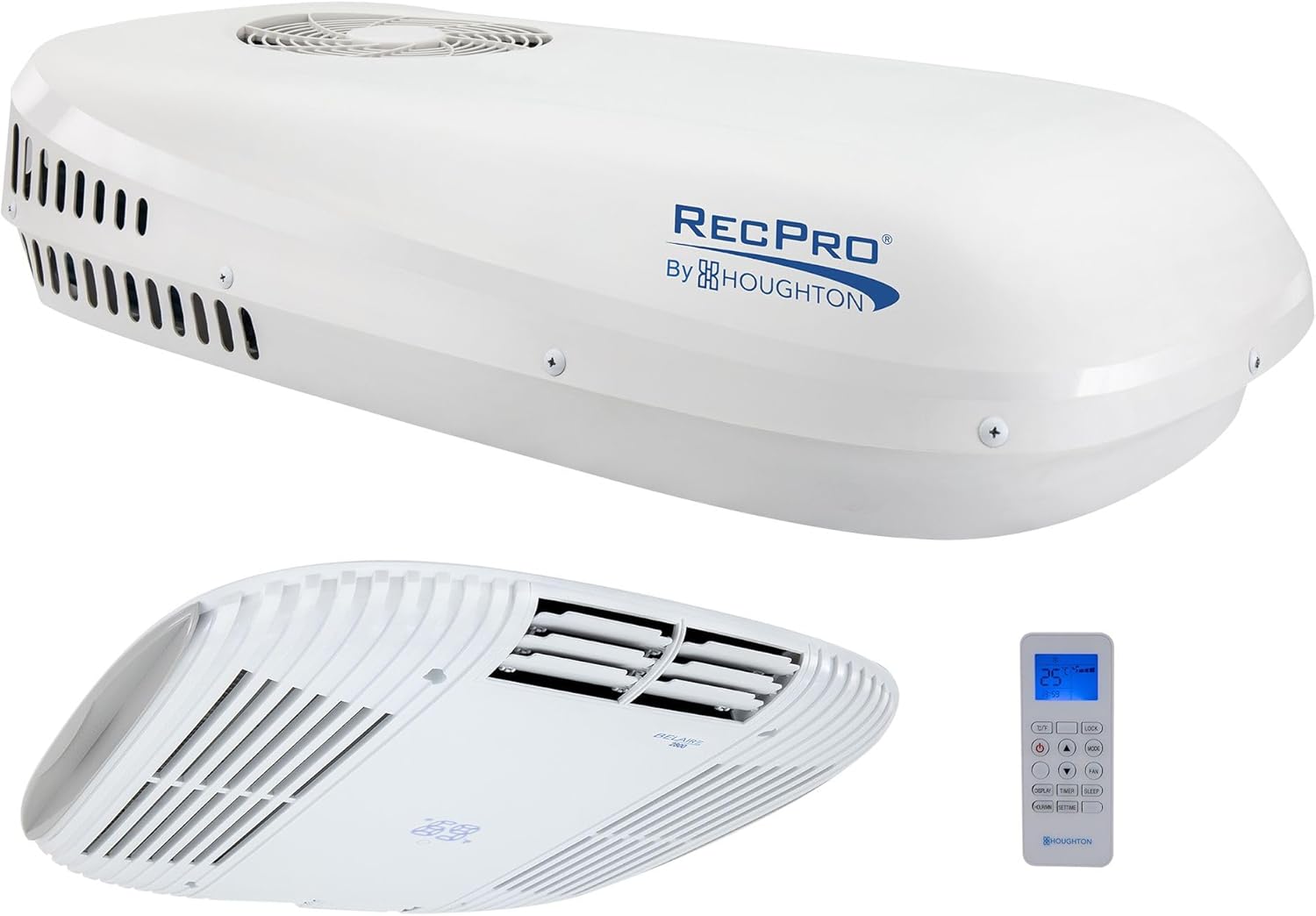 RecPro RV Air Conditioner Low Profile 9.5K Non-Ducted | Optional Heat Pump | Quiet AC | Cooling Only | RV AC Unit | Camper Air Conditioner (Include Heat Pump, White)