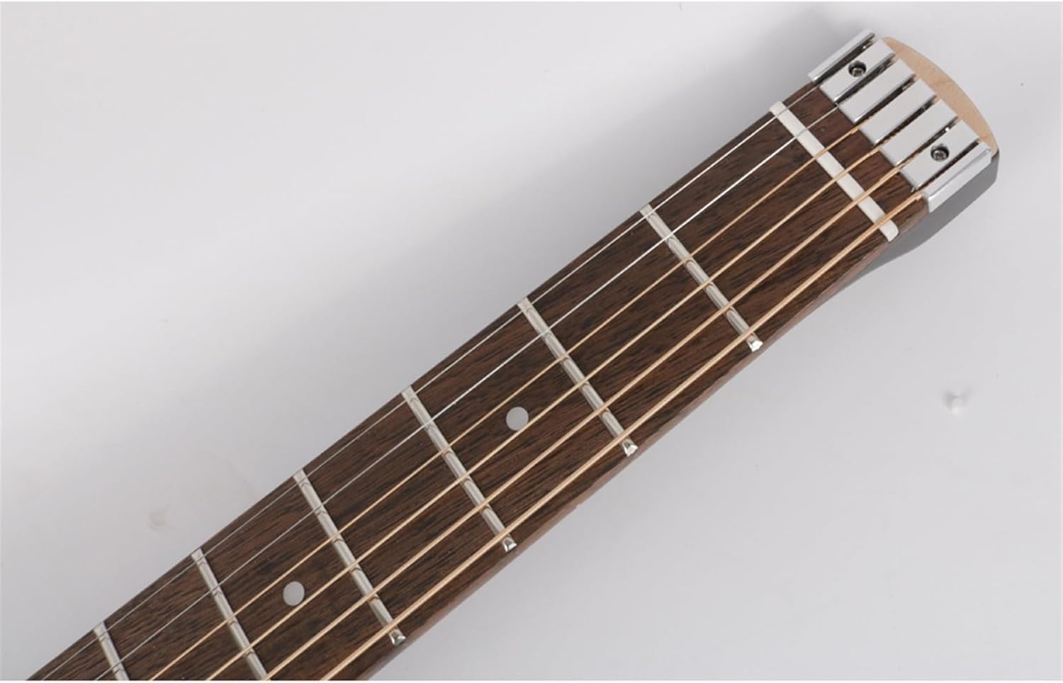 Full Scale Length Headless Silent Travel Electric Guitar Right/Left Hand Portable Foldable Guitar Professional Headless Guitar (Color : Left 01)