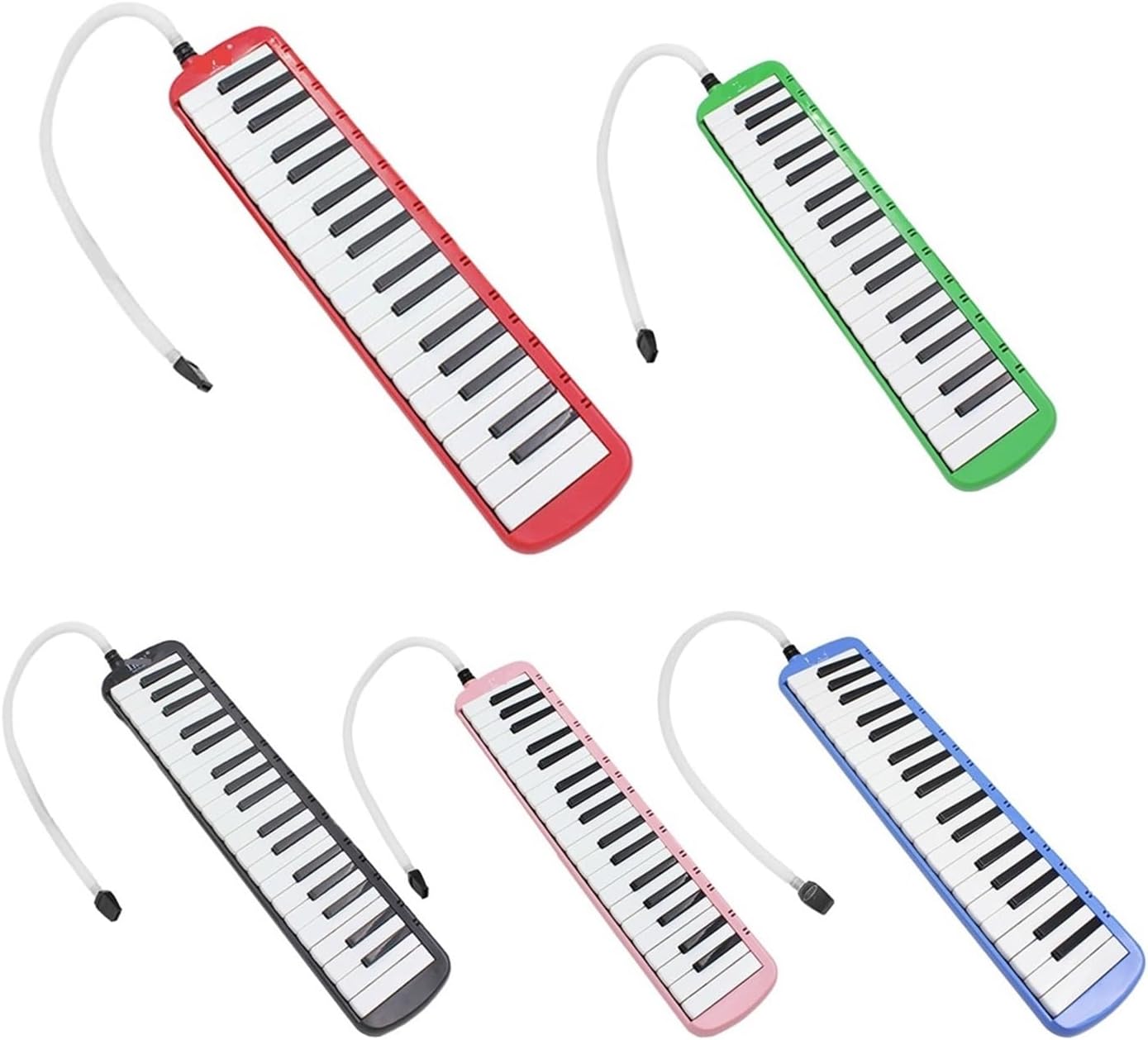 Melodica 37 Keys Mouth Melodica Keyboard with Carrying Bag Harmonica Pianica ABS Silver Plated Base Portable for Adults Students and Kids