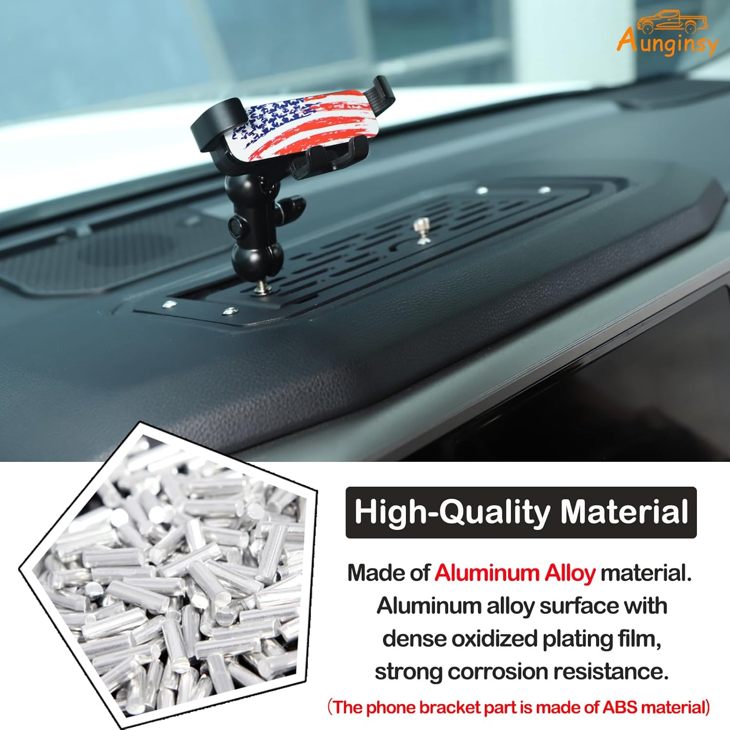 Aunginsy Center Console Dash Storage Tray Compatible with Toyota Tundra/Sequoia 2022-2024 Car Dashboard Storage Box Organizer Holder Tray Dash Storage With Phone Holder Insert Mounted Tray Accessories