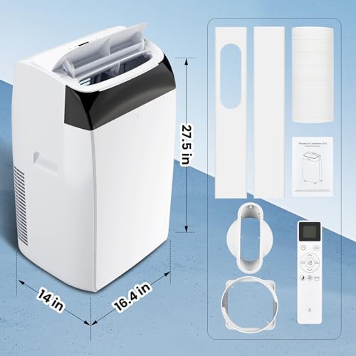 12000 Btu Portable Air Conditioner,portable Ac Unit Built-in Fan,cool,Dehumidification Function,indoors Air Conditioner Fast Cooling 550 Sq.ft, Drain-free, Fast Installation