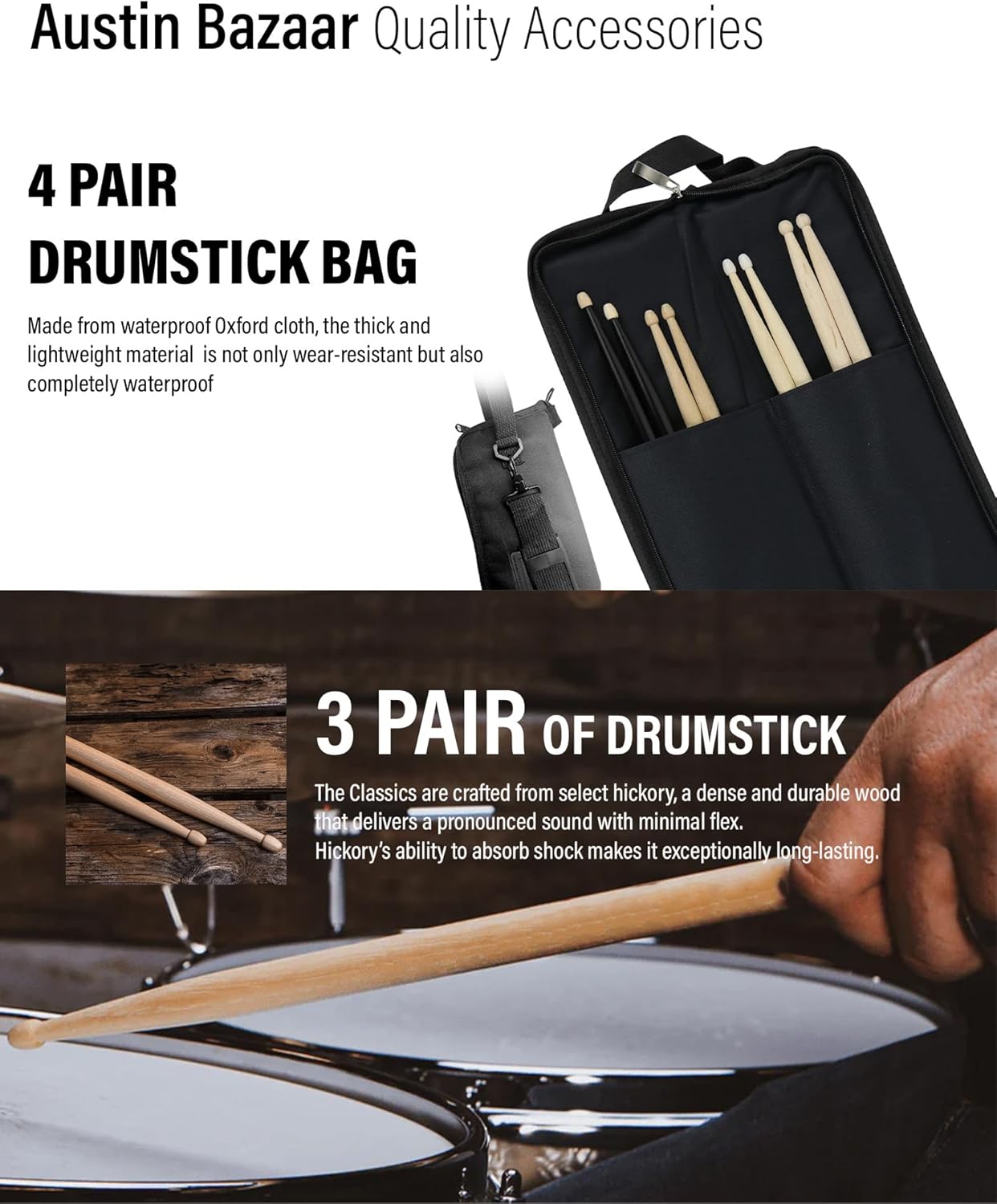 Roland V-Drums TD-07KV Electronic Drum Set Bundle with Drumstick Bag, 3.5mm Audio Cable, 3 Pairs of Drumsticks, and Austin Bazaar Polishing Cloth