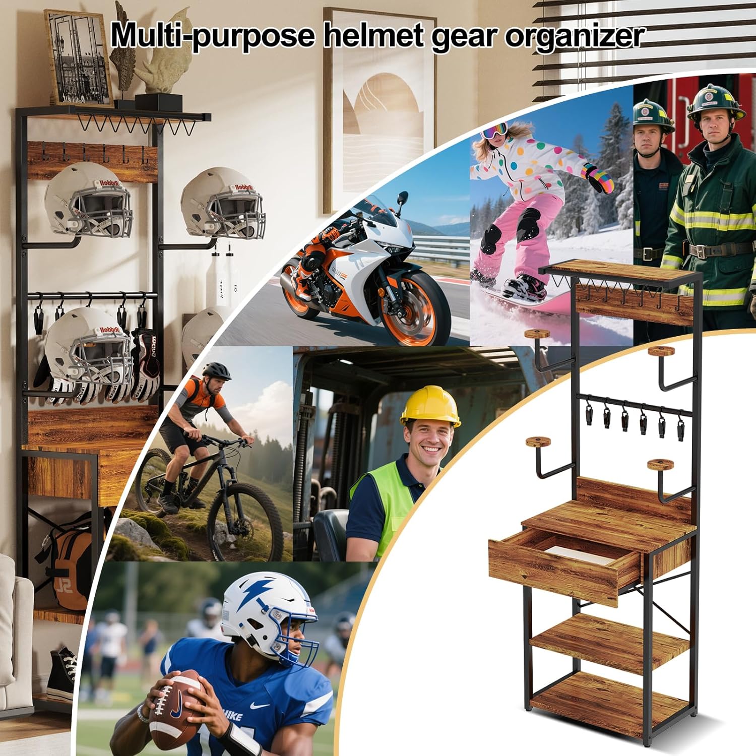 Motorcycle Gear Storage Rack, 72