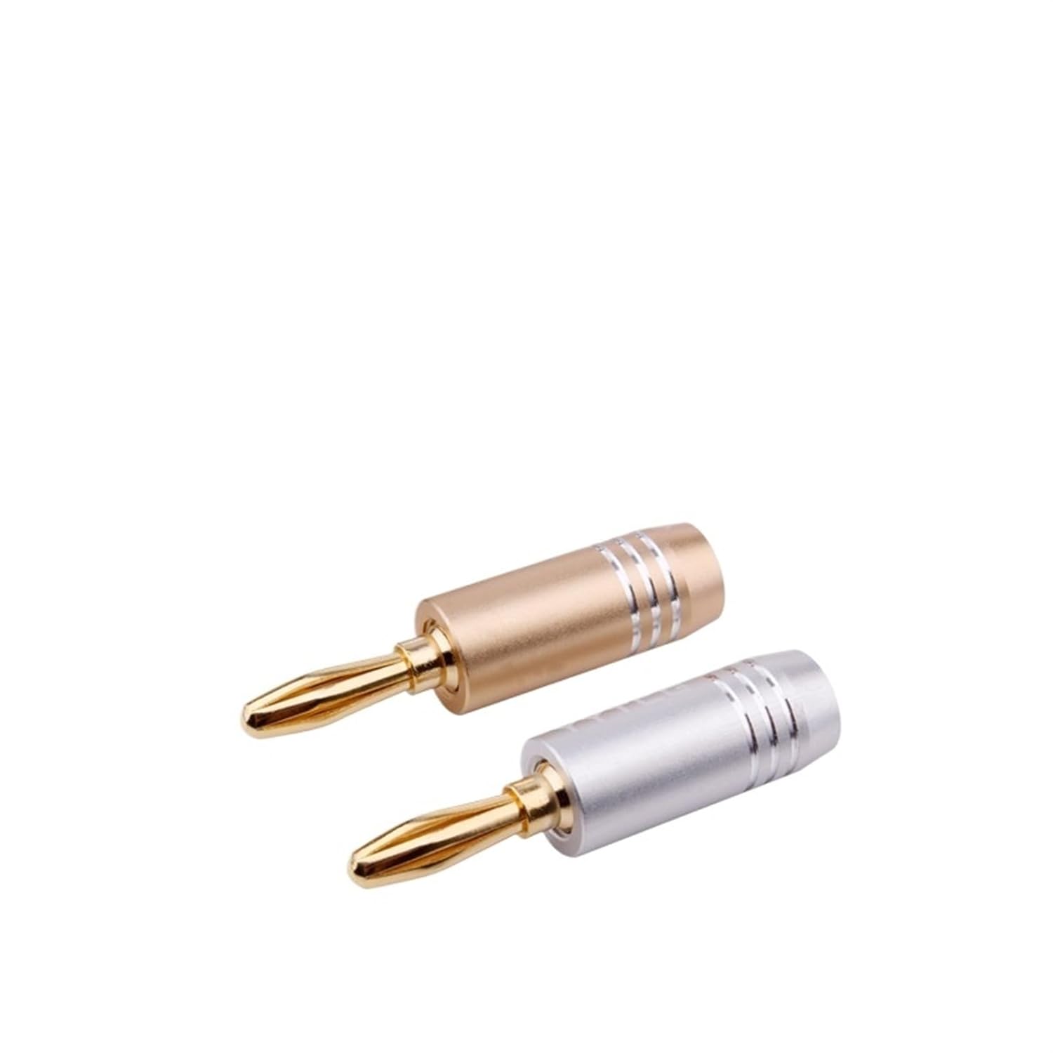 4Pcs/lot Banana Plugs Jack 24K Gold-Plated Connectors Amplifier