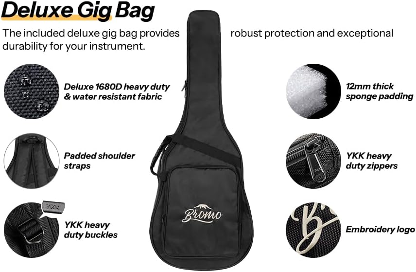 Bromo BAR 6E Solid Top Parlor Size Acoustic Guitar