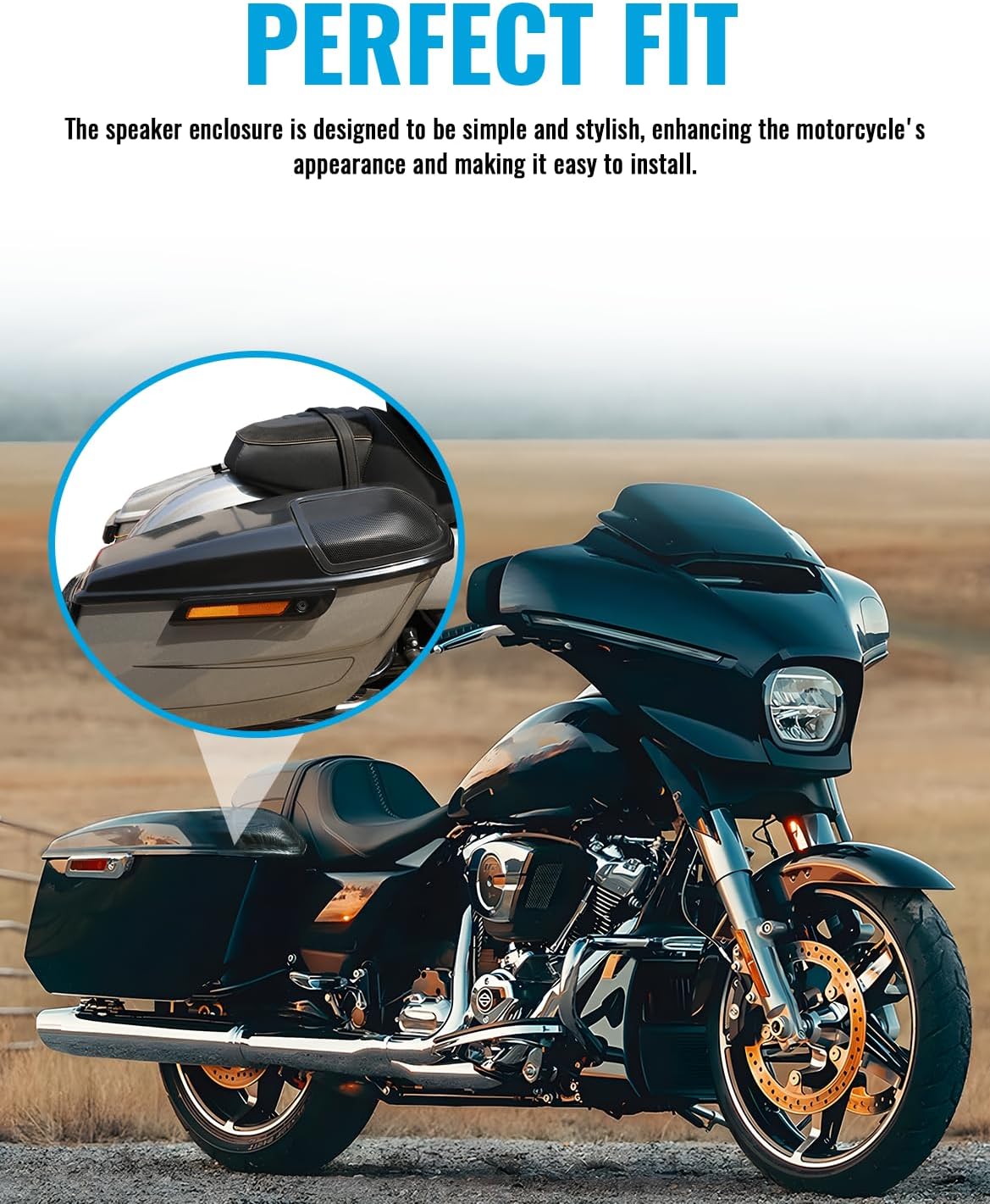 6x9'' Saddlebag Speaker Lids w/Sealing Strip for Harley Touring Road Glide Street Glide FLHXSE 2023-2025,CVO Road Glide ST FLTRXSTSE,FLTRXSE ,Street Glide Ultra FLHXU 2024-2025 Accessories,Matte Black