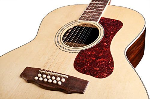 Guild F-1512E NAT-KIT-2 Natural Jumbo Acoustic Electric Guitar with Poly Foam Case & ChromaCast Accessories