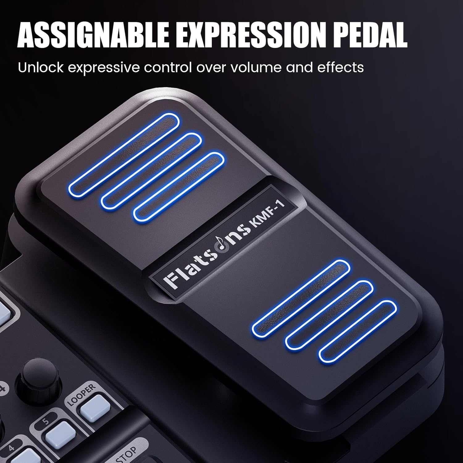 KMF-1 Guitar Pedal, 77 Effects Guitar Multi Effects Pedal with 50 Preset, 42 Drum Rhythm, 18 Amp/Cab, Upgraded Color Screen, Aux In, Guitar Tuner Looper Expression Wah Volume Distortion Pedal