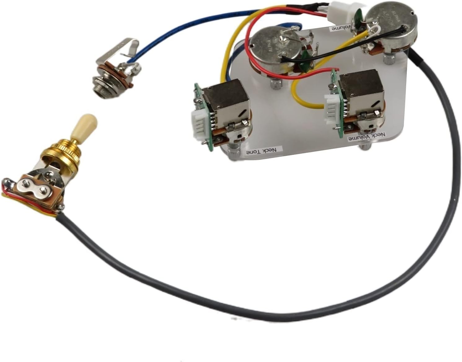 Electric Guitar Pickups Humbucker Pickups Alnico 5 ProBucker Push/Pull Wiring Harness Electric Guitar Pickups for Epiphone Guitar Pickup Set (Color : Golden YE)