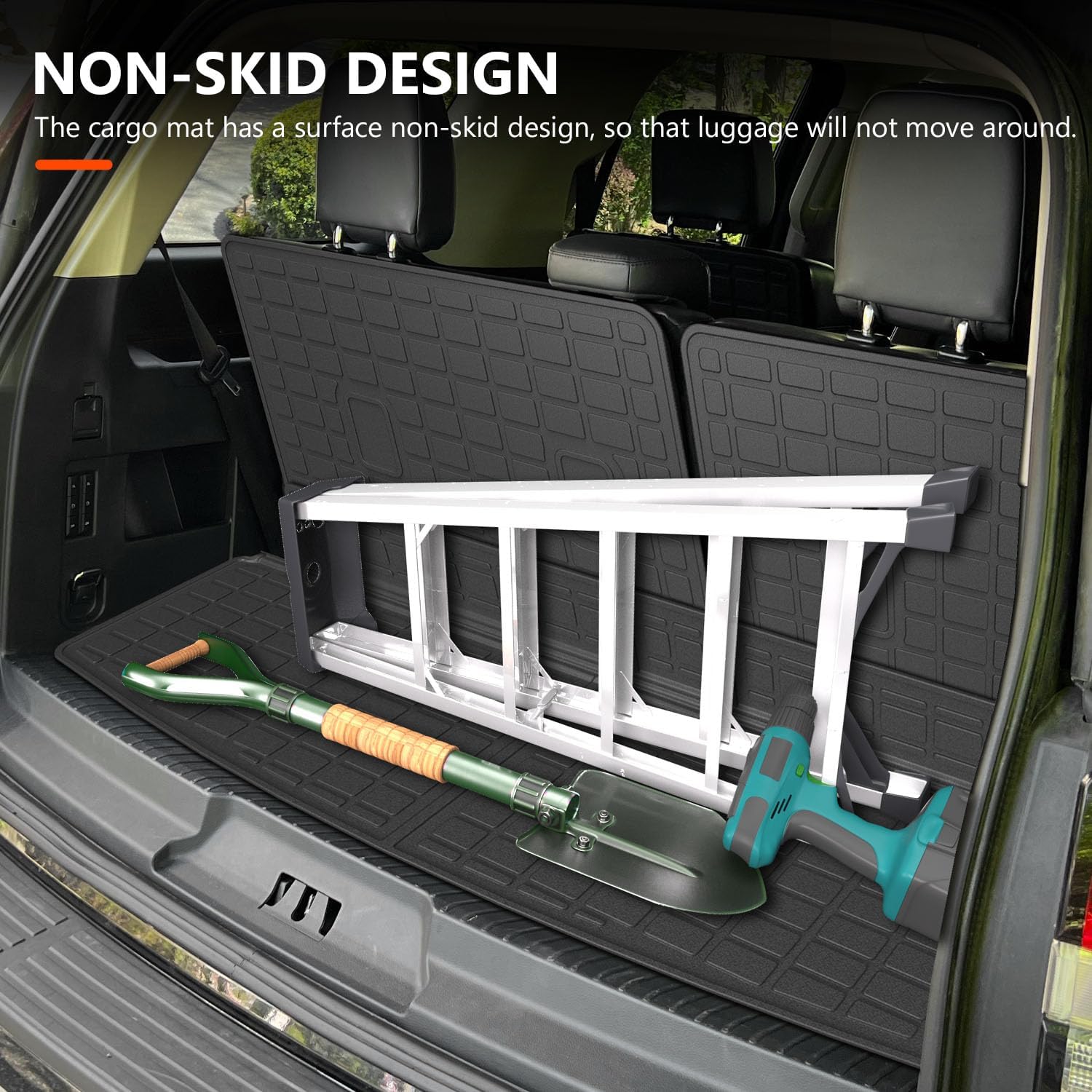 powoq 7-Seat Floor Mat Compatible with 18-24 Ford Expedition Cargo Liner 3rd Backrest Mat Replacement for 2018-2024 Ford Expedition Accessories（Trunk Mat+3rd Row Backrest Mat+Floor Mat