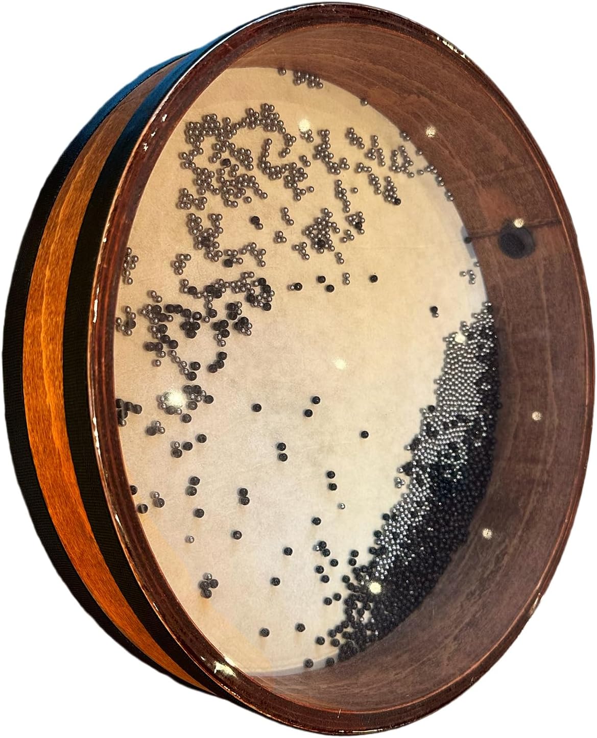 12-Inch Wooden Sheepskin Ocean Drum, Sonic Energy Wave Drum，Music Healing Instrument, Yoga Meditation,Release Pressure（With Backpack）