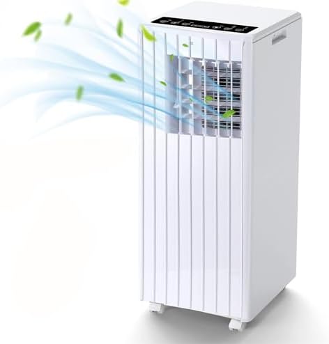 GarveeHome Portable Air Conditioner 8000BTU(ASHRAE), Fast Cooling, Low Noise, 3 in-1 AC Unit with Dehumidifier & Fan, Remote Control, 24H Timer, Sleep Mode, Window Kits Included, Cools Up to 350 Sq.Ft