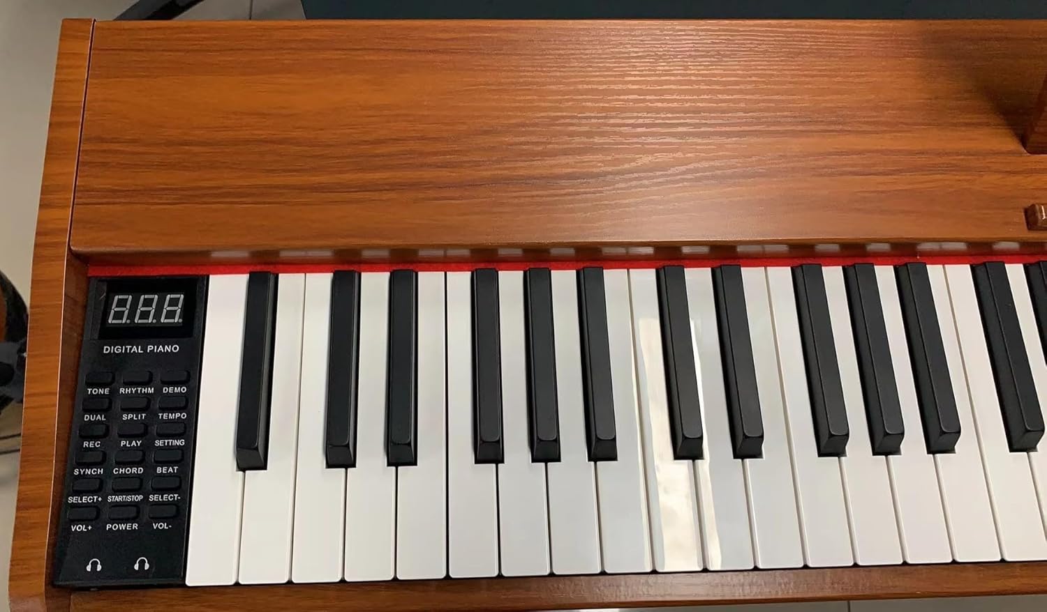 LANDTOM DDT-5130 88-Key Digital Keyboard Piano, Wooden Electric Hammer Weighted Full Size Keyboard Piano, with 3-Pedal, MIDI Connection, Multi-Functional Keyboard and Stand (Brown)