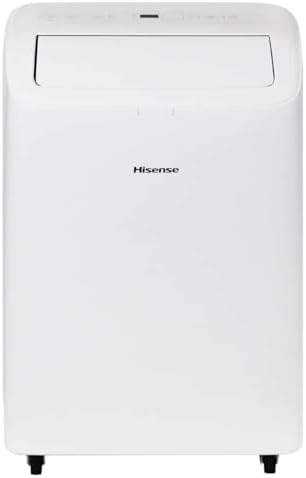 Hisense 8,000 BTU Portable Air Conditioner with Dual Hose & Inverter, 350 Sq Ft, Wi-Fi, ConnectLife App for Google and Alexa, 3 operating modes, Noise 42 dB(A) - HAP0824TWD, White