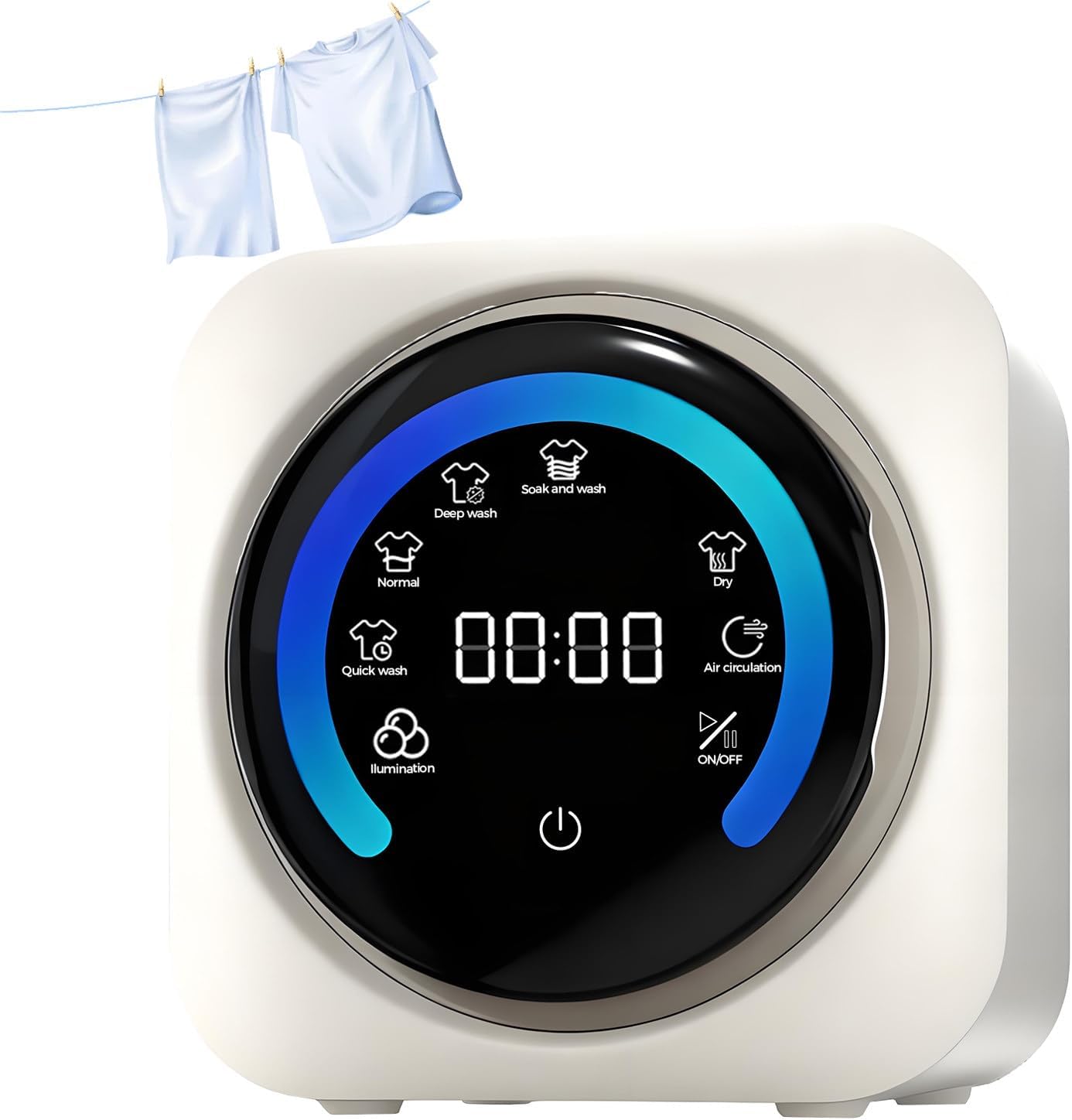 BANGBANGJI 2-in-1 Mini Portable Washer and Dryer Combo, 3.5L Portable Clothes Washing Machines, Stainless Steel Drum for Small Items of Clothing Underwear and Socks Desktop
