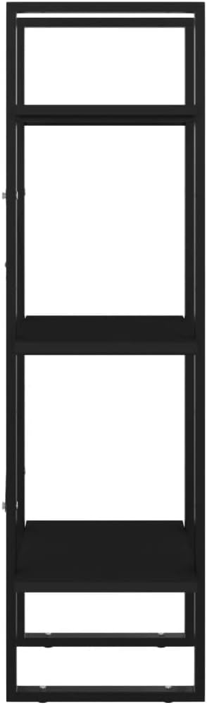 Black 3-Tier Bookcase 11.8