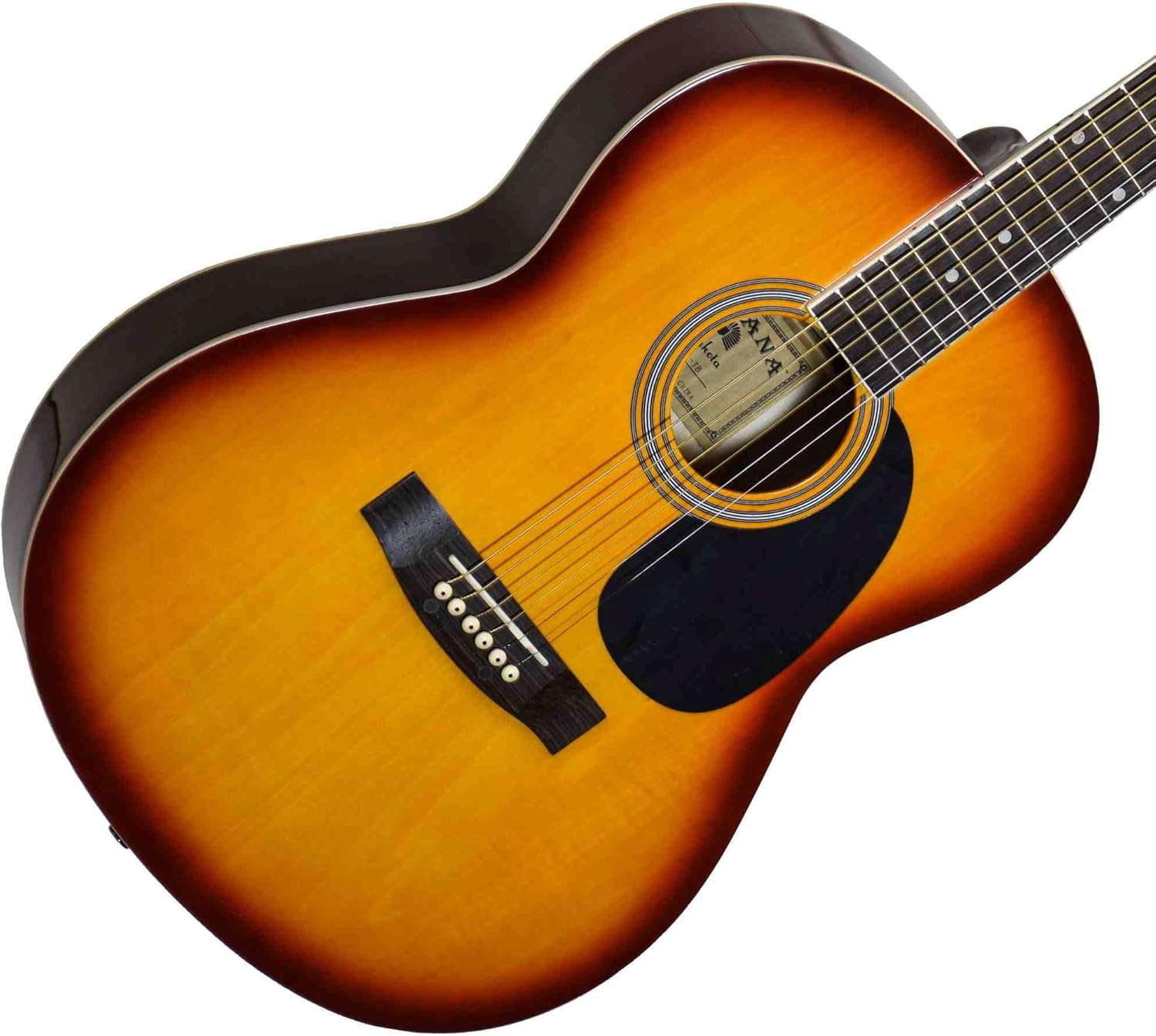 INDIANA 6 String Acoustic Guitar, Right, Tobacco Sunburst (IDA-TB)