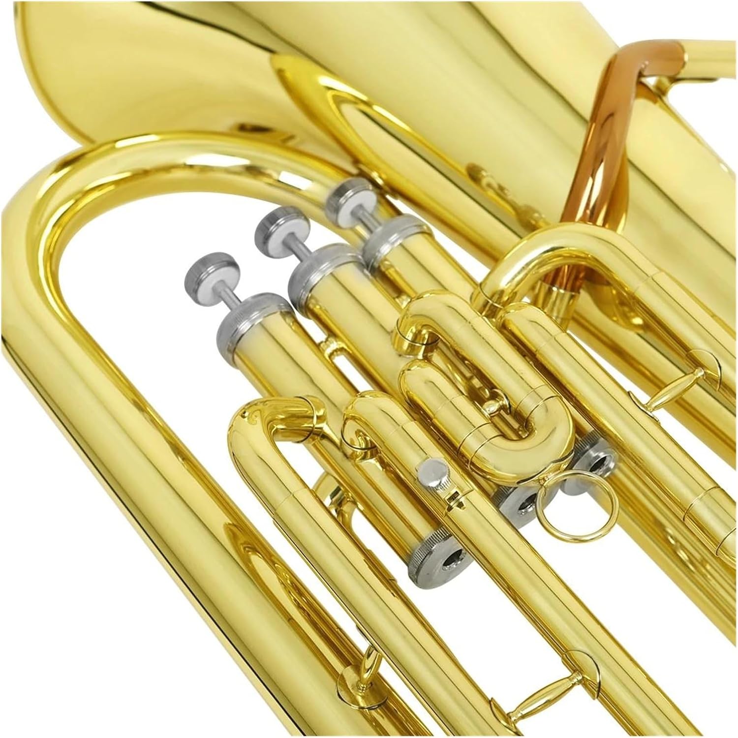 Bb Flat Euphonium Brass Tube Body 3 Key Bass Musical Instrument