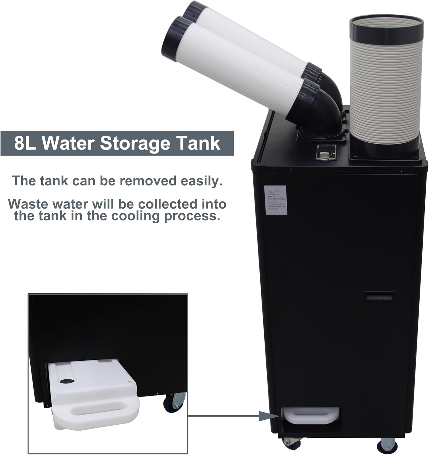 TECHTONGDA Industrial Spot Cooler Air Conditioner Commercial Mobile Outdoor Cooling Aircon 220V Double Columns 780m³/h