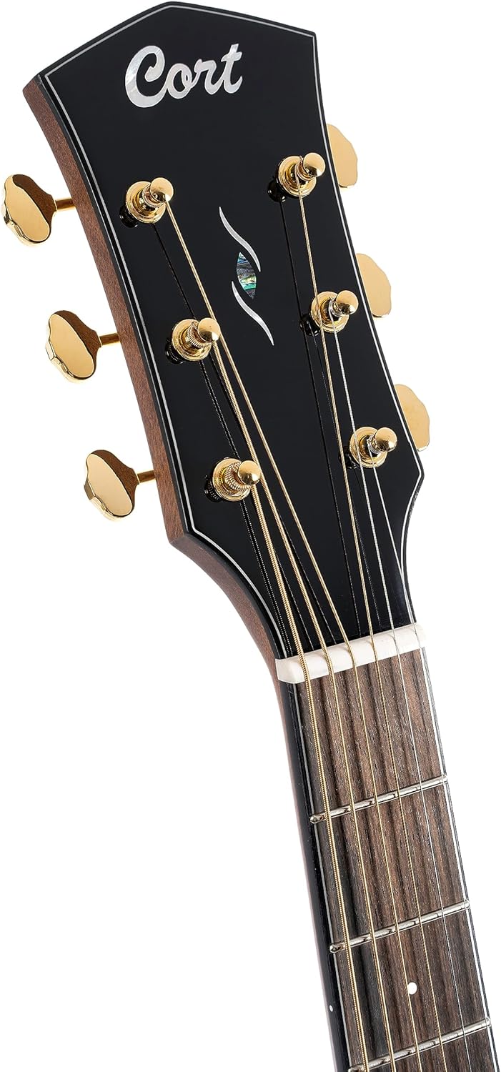 Cort 6 String Acoustic-Electric Guitar, Right, Natural, Full (GOLDD6-A-U)