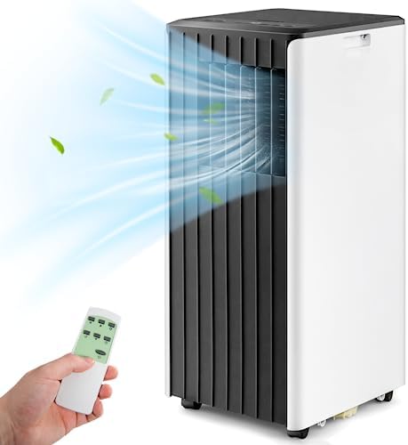 SIMOE 8000BTU Portable Air Conditioner, Cooling, Dehumidifier & Fan Portable AC Unit w/Remote Control Window Kit, Cools Up To 250 Sq. Ft. Black