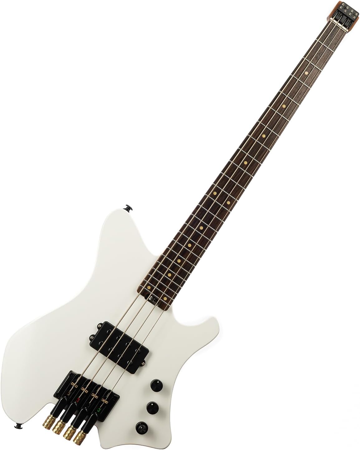 EART BW-4 4 String Bass Electric Guitar Bass Headless Bridge Tuning System,Full Size Roasted Mahogany Body, MB4 Active Pickups Right Handed