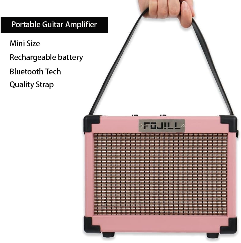 Fojill Heavy Metal Cool Shape Electric Guitar Kit Set Beginner Starter Combo Package Bundle 10W Battery Power Bluetooth Amplifier Amp,Accessory 600D gig Bag,Picks, Cable, Strap, Extra Strings