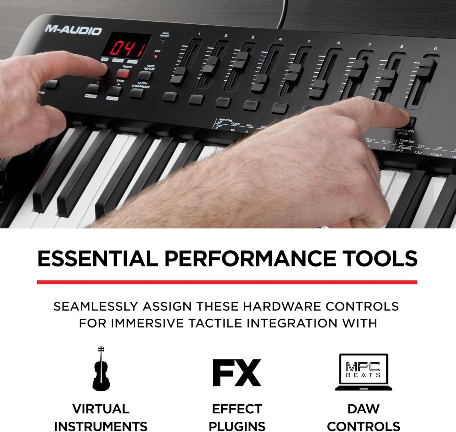 M-AUDIO Oxygen 49 (MKV) Key USB MIDI Keyboard Controller with Beat Pads, Smart Chord, Scale Modes, Arpeggiator and Native Instruments Sound Package (NKS Integration)