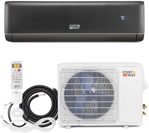 COSTWAY 18000 BTU Mini Split Air Conditioner & Heater, 21 SEER2 208-230V Inverter AC Unit Cools Rooms up to 1250 Sq. Ft, Energy Efficient Star AC w/Heat Pump