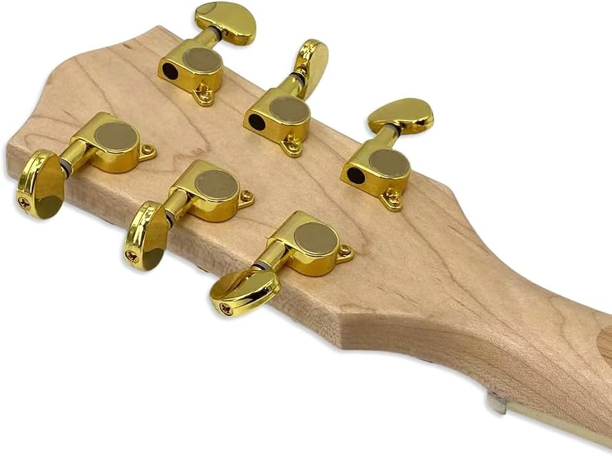 Yinfente 39Inch Electric Guitar Kit Transparent Acrylic Guitar,Full Size Solid Body Electric Guitars for Beginners With Maple Neck Rosewood Fretboard& LED Light Blue,Tremolo Bra,Cable HH