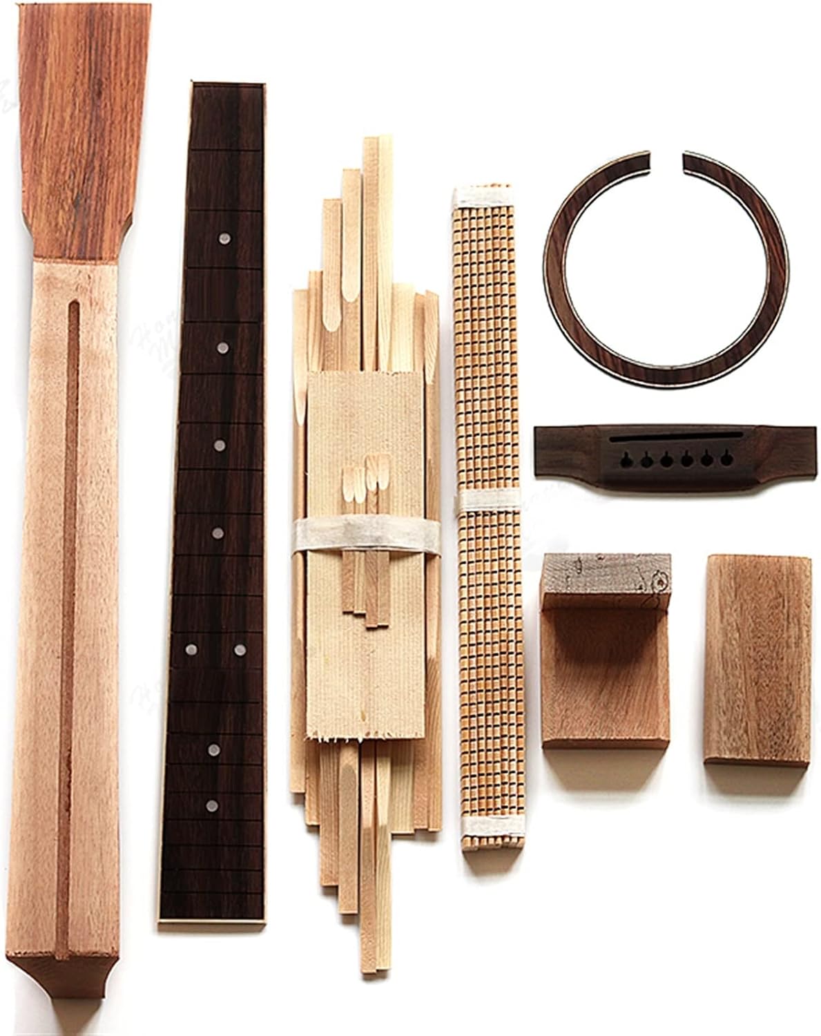 Folk Guitar Face Single Material 2A Spruce Face Single Rosewood Bottom Side Guitar Full Set of Accessories Material Combination Unfinished Guitar Body