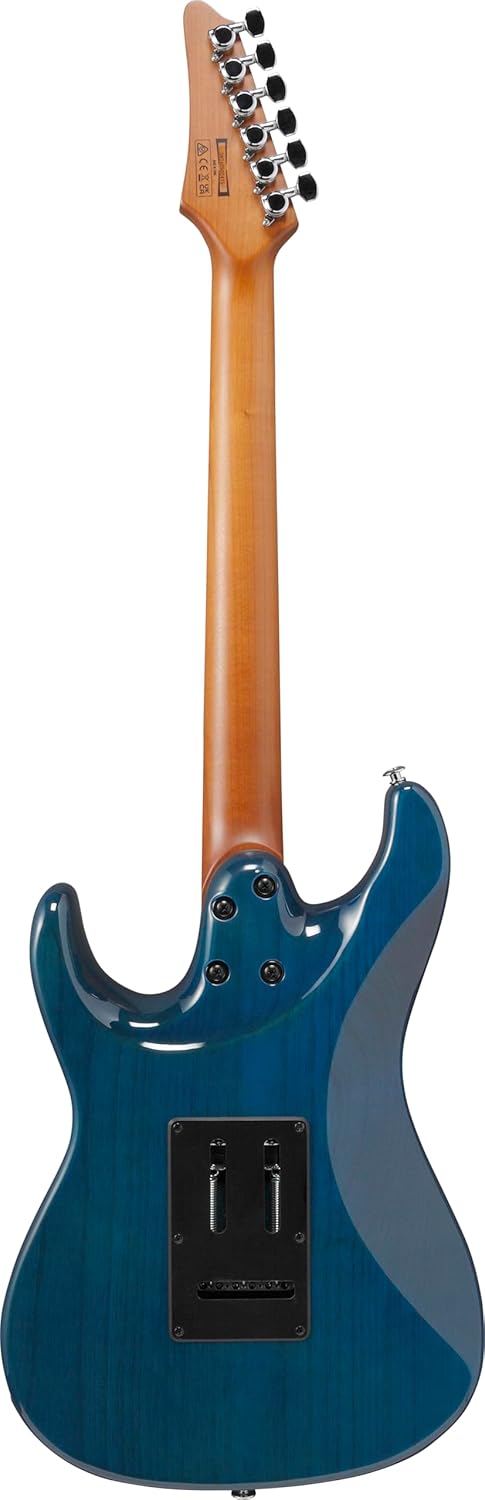 Ibanez AZ22S1F Standard 6-String Right-Handed Electric Guitar with Roasted Maple Neck and Jatoba Fretboard (Transparent Turquoise Burst)
