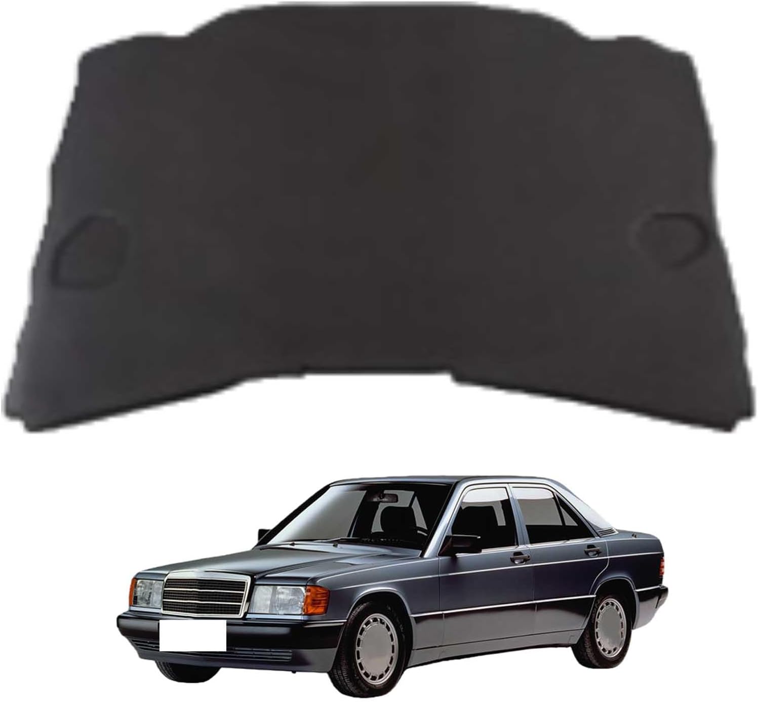 Car Front Hood Engine Sound Pad for Mercedes-Benz 190(W201) 1982-1993 OE:2016820326, Heat Insulation Cotton Mat Cover Soundproof Car Accessories