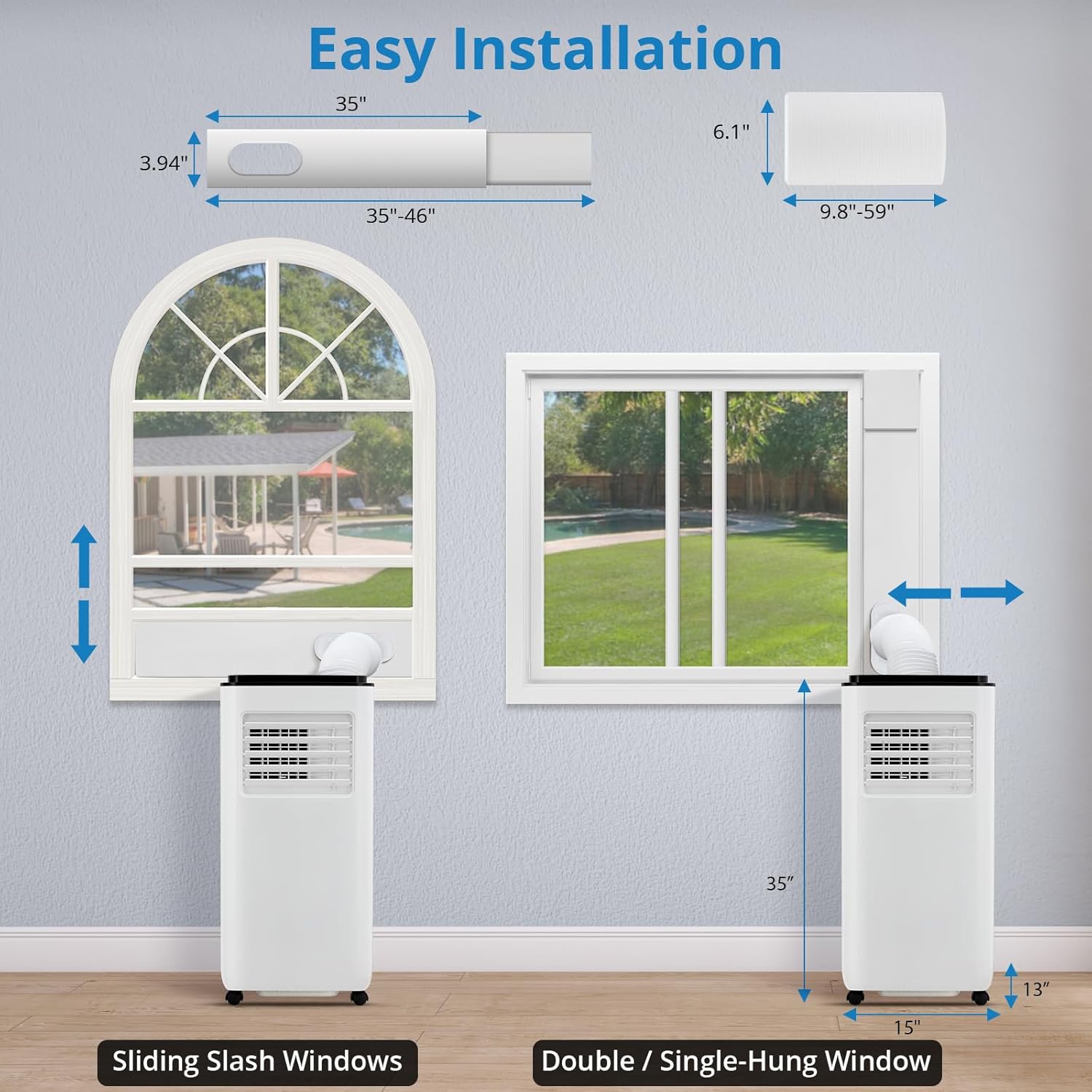 10,000 BTU Portable Air Conditioners, 2025 Upgraded Portable AC Unit Up to 350 Sq.Ft, Quiet Air Conditioner with Remote Control, Cool, Fan, Dehumidifier, 24H Timer, for Bedroom, Office, Apartments