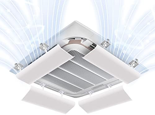Ceiling Air Vent Deflector, Air Conditioner Deflector for Central Air Conditioning, ABS Angle Adjustable Wind Baffle, Deflector Helps Cooling/Heating Air Circulation