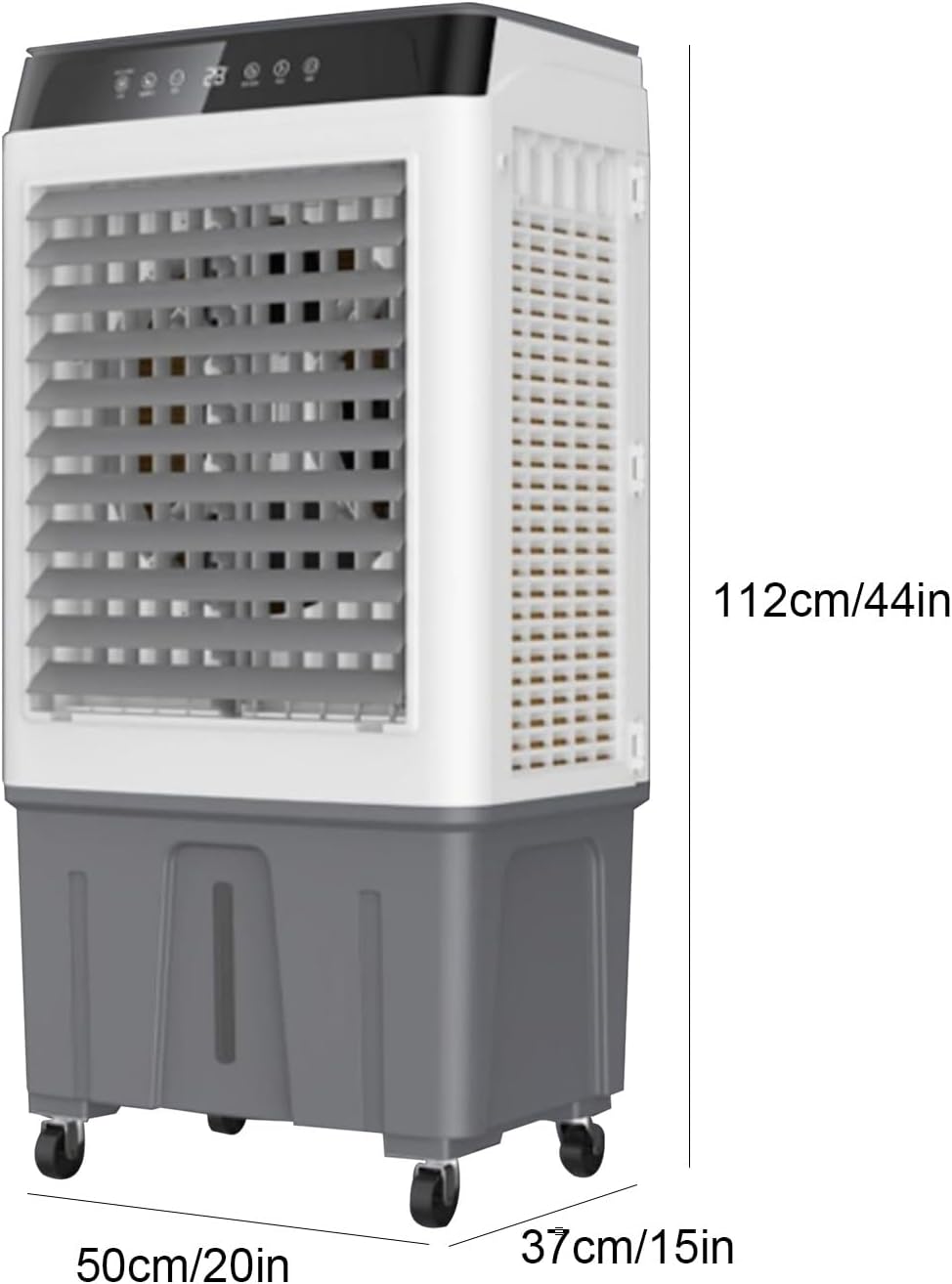 Swamp Cooler, Portable Evaporative Cooler Portable Air Conditioner with 4 Ice Pack, 90°Oscillation, for Garage, Yard, Commercial Use