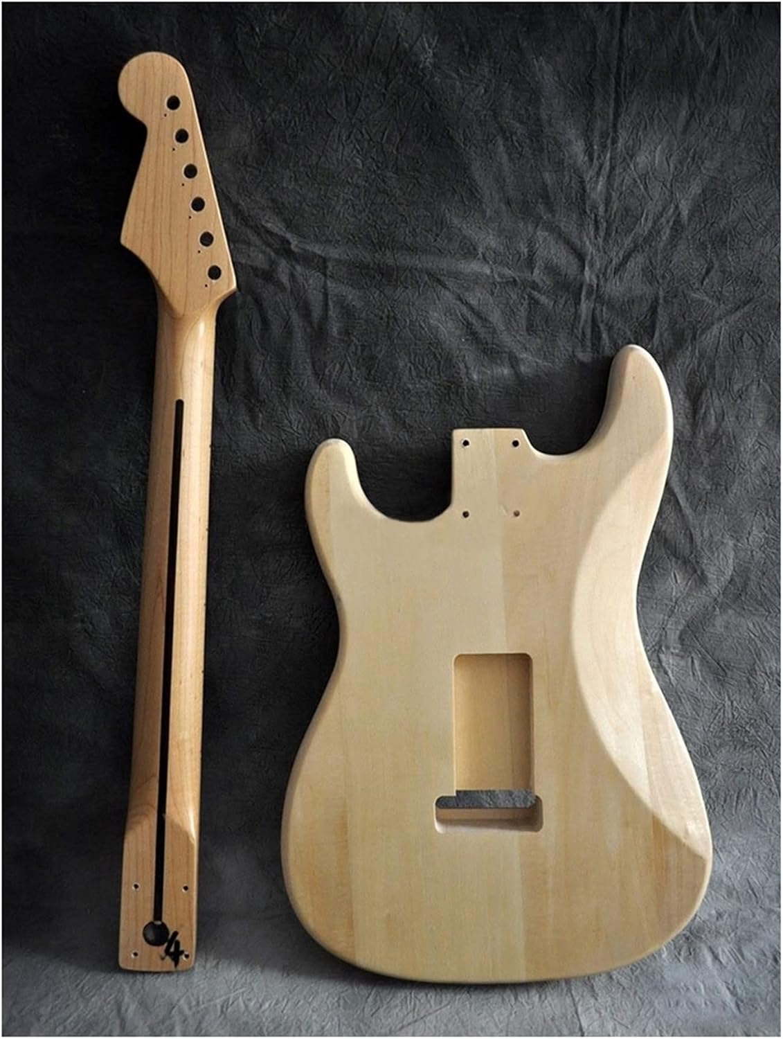 Unfinished Guitar Kit DIY Electric Guitar Kit Thinline Guitar Ash Body Maple Neck 21 FretsTruss Rod Adjust Handmade ​Guitar Body