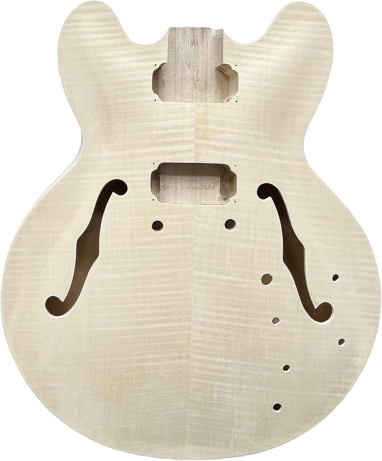 DBL DIY Electric Guitar Kit,Semi-Hollow Body Electric Guitar,with Paulownia Wood Core and Maple Plywood,6 Strings,Build Your Own Guitar