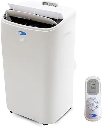 Whynter Portable Air Conditioner 14,000 BTU with Dual Hose Dehumidifier & Cooling Fan for 500 Sq. Ft. Rooms, Includes HEPA Filter, AC Unit Window Kit & Remote, ARC-147WF (10,000 BTU SACC), White