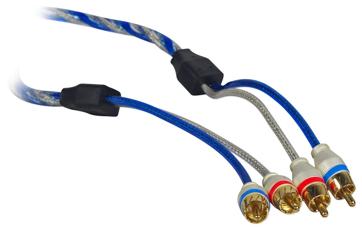 Rockville RFC50F Bundle: 50 Farad car Audio Power Capacitor with Blue Voltage Display, RWK0CU 0 Gauge OFC Amplifier Wiring Installation kit with ANL Fuse Holder, 2-Items