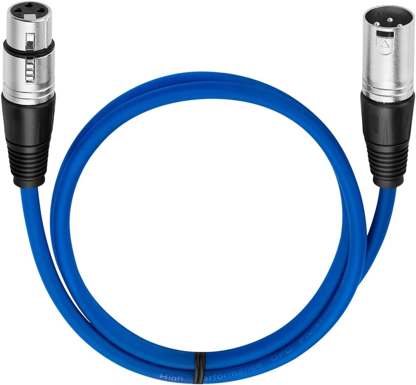 Colourful XLR Cable Male to Female OFC Copper Dual Shielded for Mic Mixer Amplifier Stage Light 6pcs Pack(1.8m)