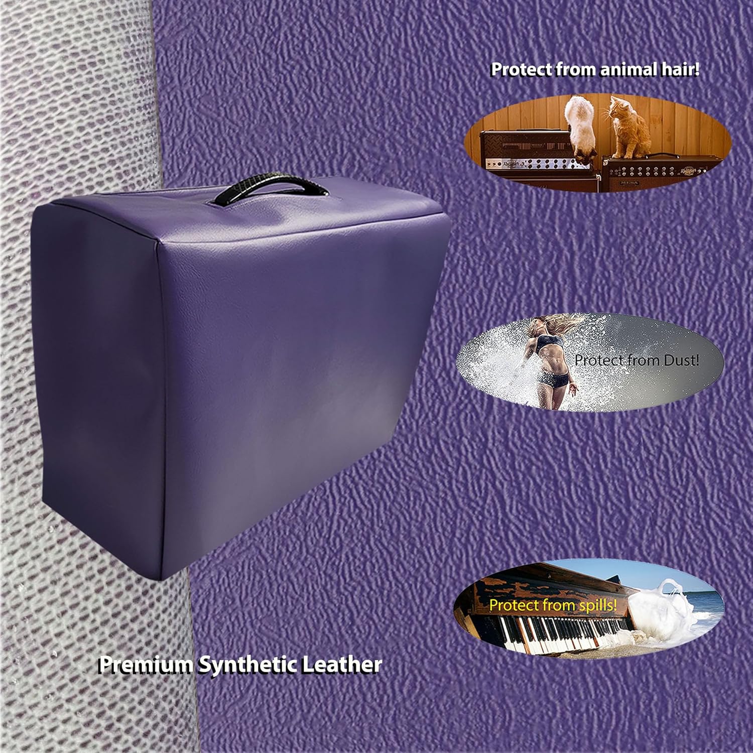 DCFY! Cover for Blackstar Artisan 15 Guitar Amplifiers | Ultimate Amp Protection Made in the U.S.A. | DCFY-Purple | Premium Synthetic Leather