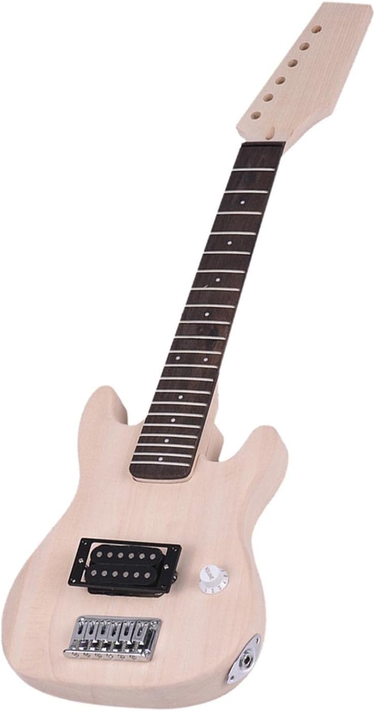 Unfinished Electric Guitar Kit Basswood Body Rosewood Fingerboard Replacement Set for ST Style Guitar Unfinished Electric Guitar Kit
