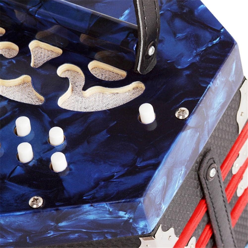 Professional 20 Keys Concertina Accordion, Concertina with Bag, for Adults Instrument Supplies Beginners Students, Fascinating Softer Sound