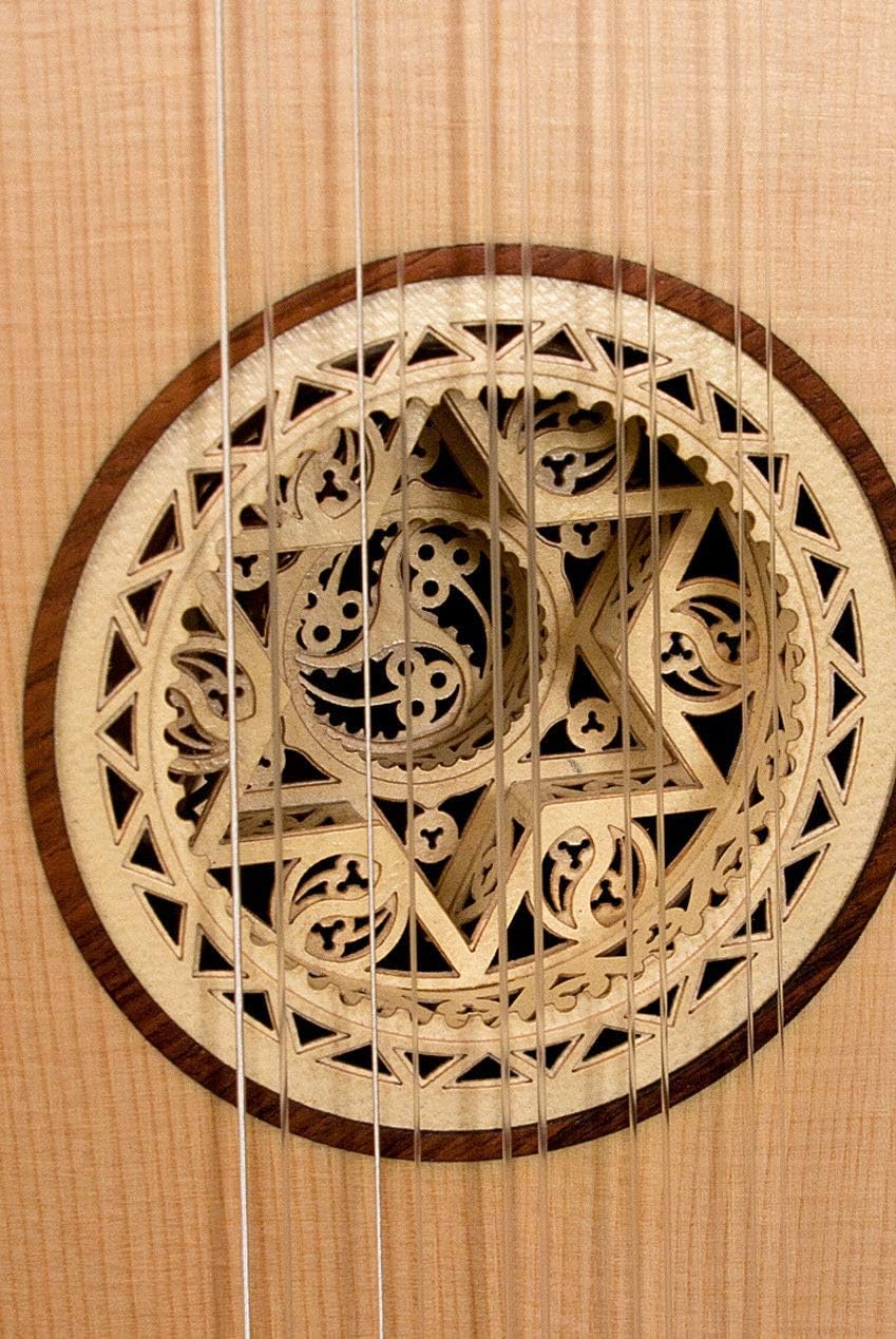 Includes: Roosebeck Baroque Acoustic Guitar 5-Course W/Gig Bag + Baroque Guitar String Set