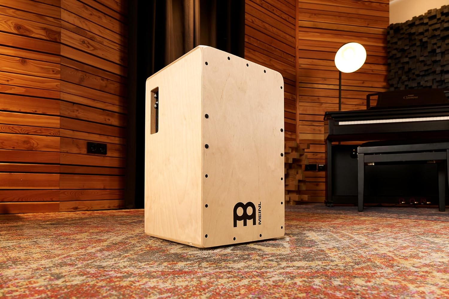 Pickup Snare Cajon Box Drum with Electronics for Amp or PA System — NOT MADE IN CHINA — Play with Your Hands, Baltic Birch, 2-YEAR WARRANTY