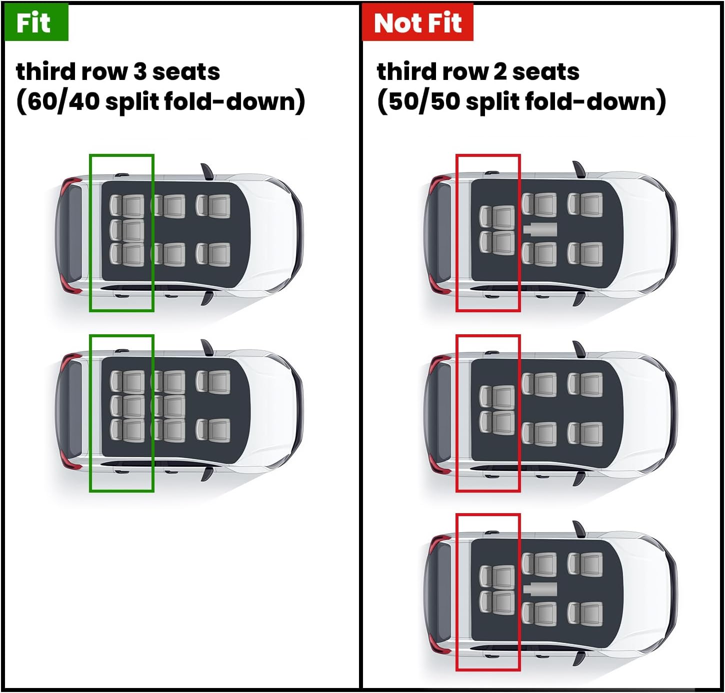 LASFIT Cargo Mat and Backrest Mat for Mazda CX-90 / CX 90 PHEV 2024 2025 2026 7&8 Seats(Not for 6 Seats) TPE Custom Fit All Weather Trunk Liner Waterproof CX90/CX90 PHEV Cargo Tray Accessories, Black